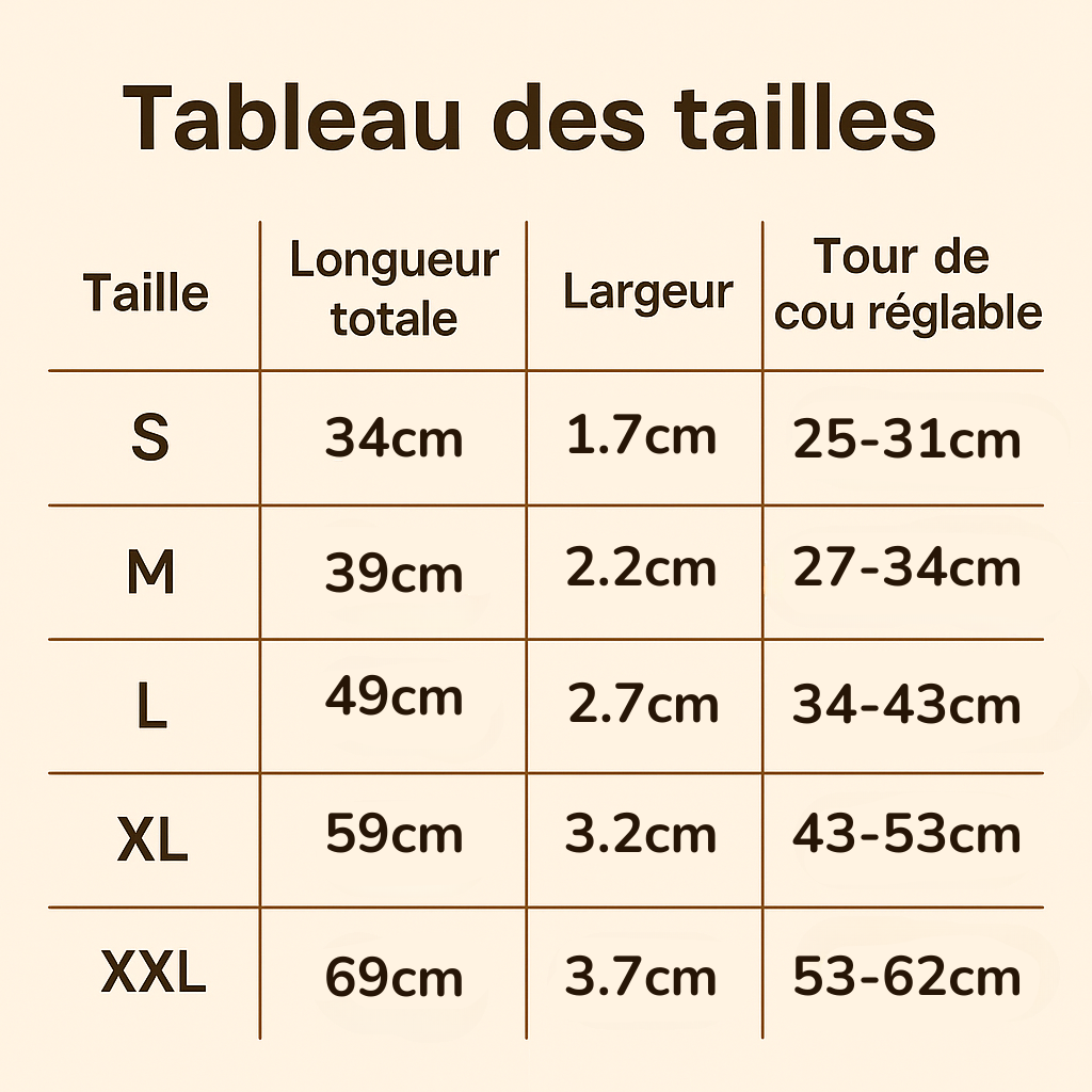 Collier pour Chien personnalisé en Cuir MonAmiFidèle