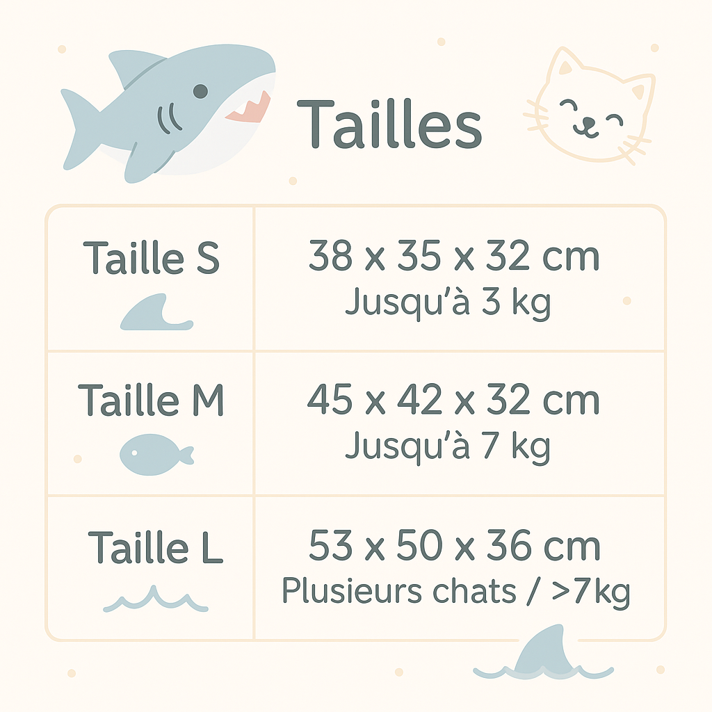 Panier Chat Requin MonAmiFidèle