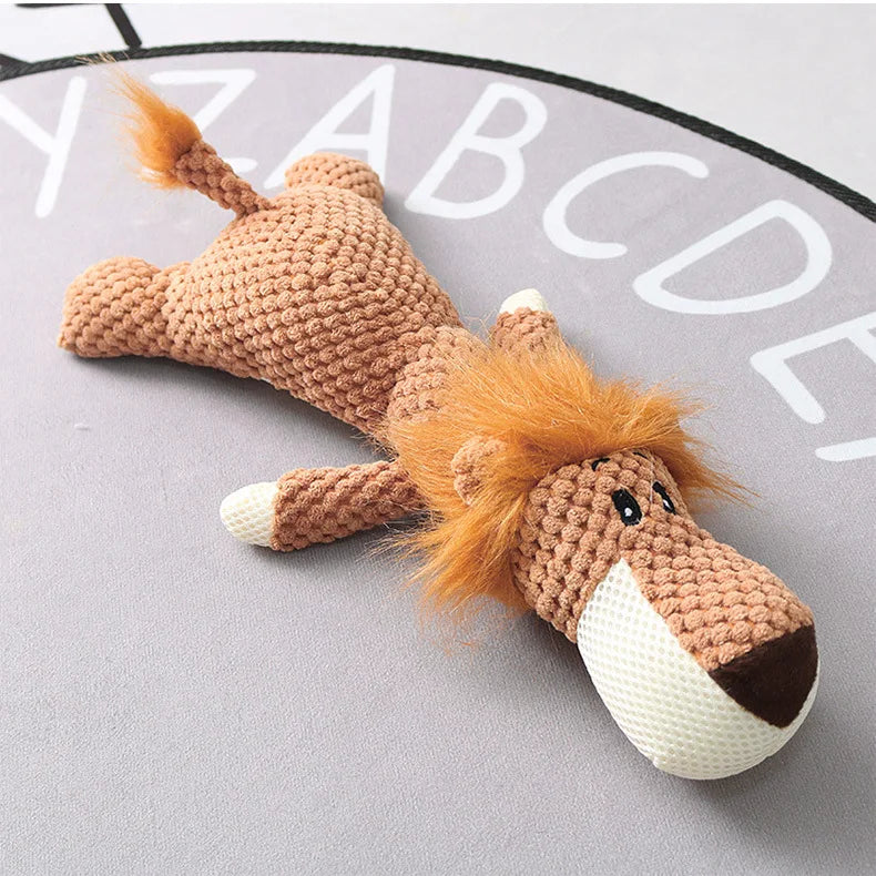 Plush Cartoon Puppy Dog Toy Pet Dog Chew Squeak Toys for Small Dogs Teeth Grinding Pet Products Dog Accessories MonAmiFidèle