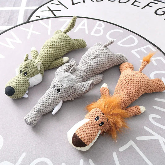 Plush Cartoon Puppy Dog Toy Pet Dog Chew Squeak Toys for Small Dogs Teeth Grinding Pet Products Dog Accessories MonAmiFidèle
