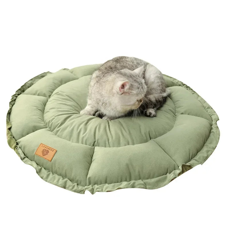 Round Dog Cat Bed Basket Warm Plush Cats Cushion Pet Bag Mat Winter House Soft Nest Puppy Sleeping Sofa for Small Medium Dog Cat MonAmiFidèle