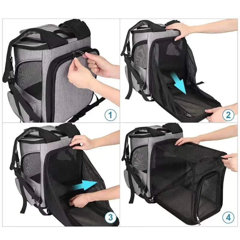 Sac à dos transport pour Chat extensible MonAmiFidèle