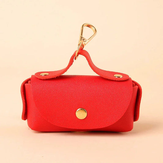 Sac a crotte en cuir Rouge MonAmiFidèle