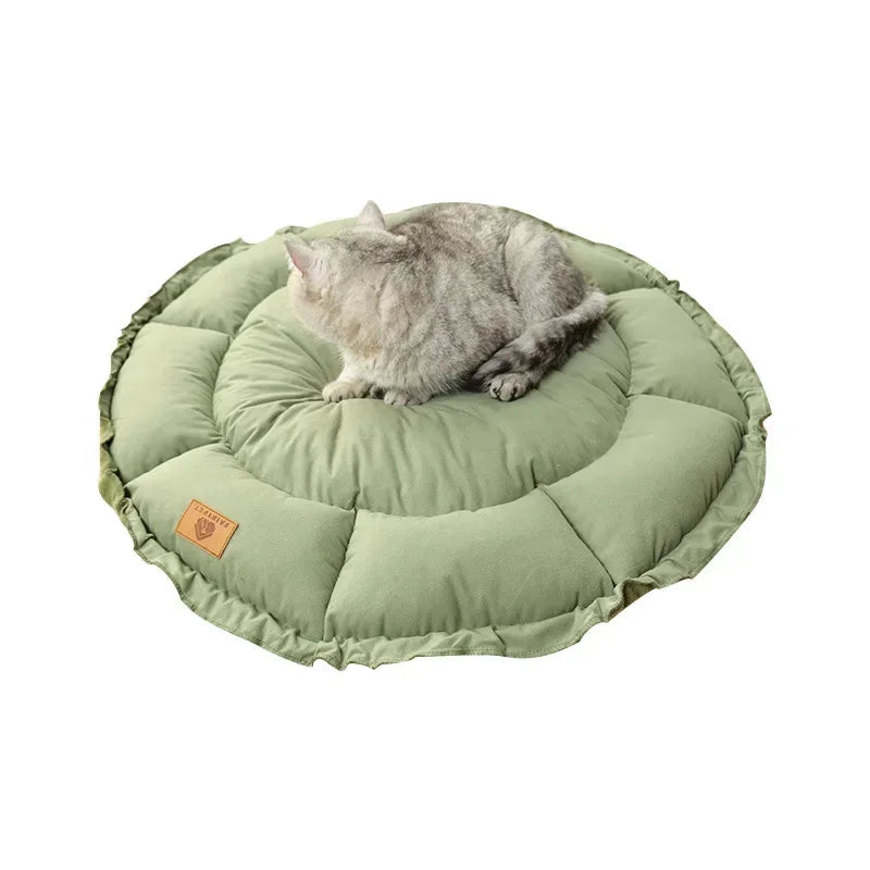 Round Dog Cat Bed Basket Warm Plush Cats Cushion Pet Bag Mat Winter House Soft Nest Puppy Sleeping Sofa for Small Medium Dog Cat MonAmiFidèle
