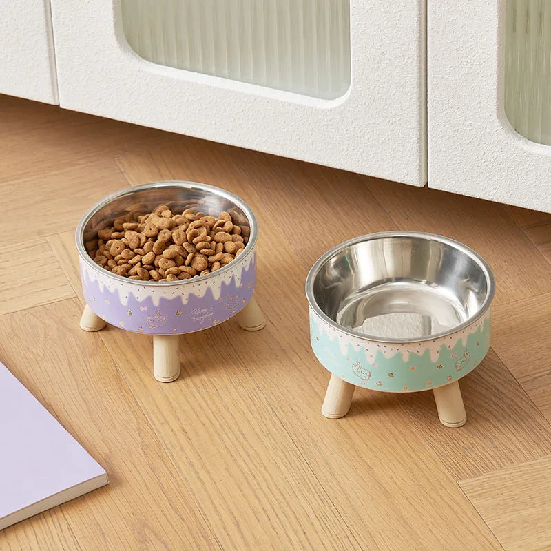 gamelle chat surélevée en Inox Kawaii MonAmiFidèle
