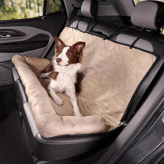 Waterproof Dog Car Seat Cover Pet Travel Carrier Mattress Designer Dog Mat Protector With Middle Seat Armrest Dog Products MonAmiFidèle