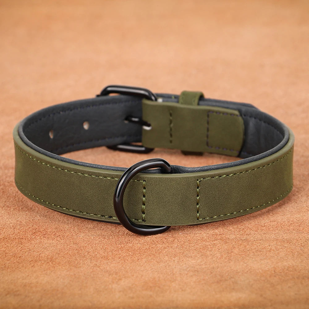 Collier cuir grand Chien MonAmiFidèle