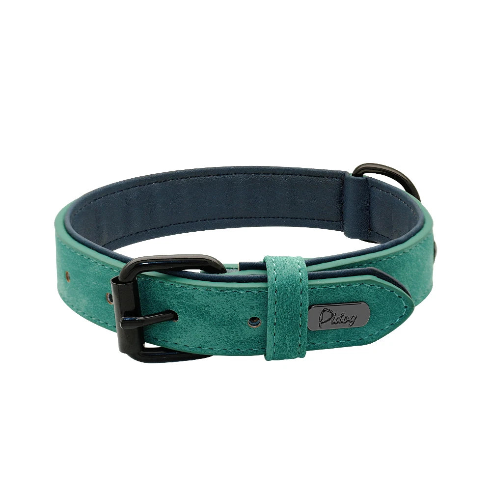 Collier cuir grand Chien MonAmiFidèle