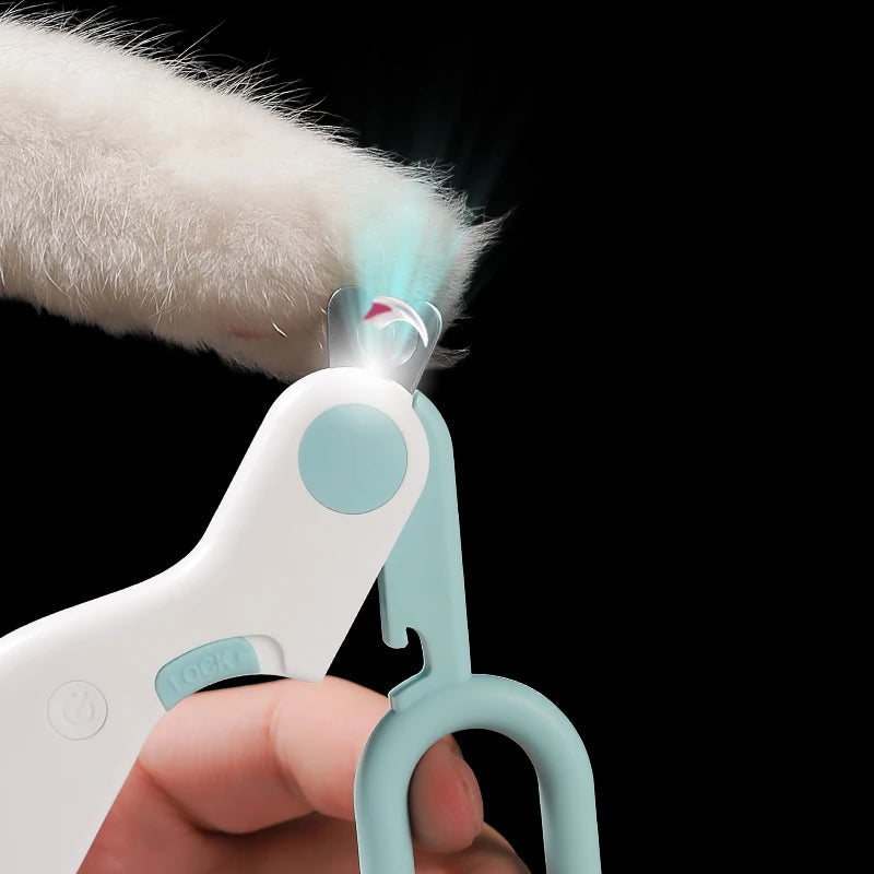 LED Light Cat Dog Nail Clipper Cutter Professional Pet Claw Trimmer with Safety Lock Puppy Kitten Animals Care Grooming Tool Kit MonAmiFidèle