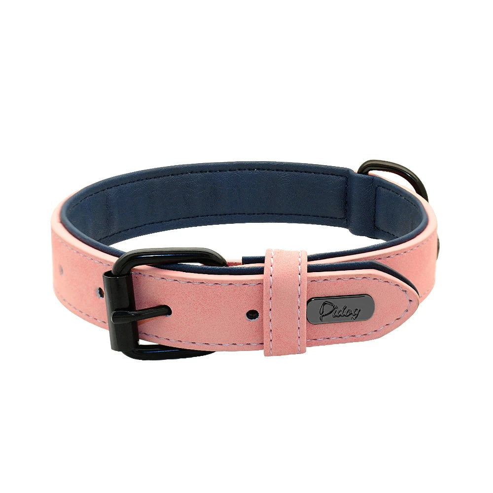 Collier cuir grand Chien MonAmiFidèle