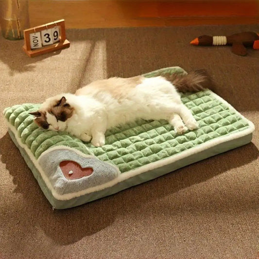 Pet Bed Mat with Zipper Remolvable Elastic Cat Bed for Dog Sleeping Mat Small Washable Cat Nest Pet Sofa Cushion for Medium Dog MonAmiFidèle
