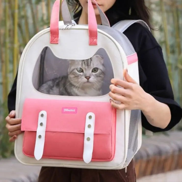 Sac à Dos pour Chat Hublot tête de chat MonAmiFidèle