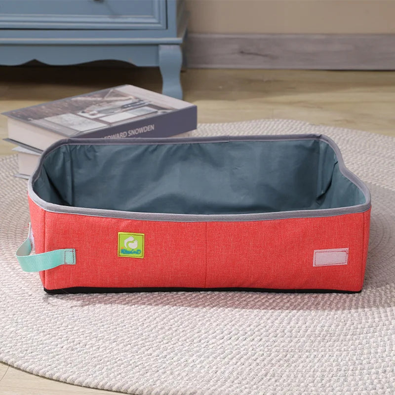 Semi Enclosed Cat Litter Box, Foldable, Portable, Waterproof, Oxford Cloth, Open Cat Toilet Cat Litter Box Pet Supplies & Pet MonAmiFidèle