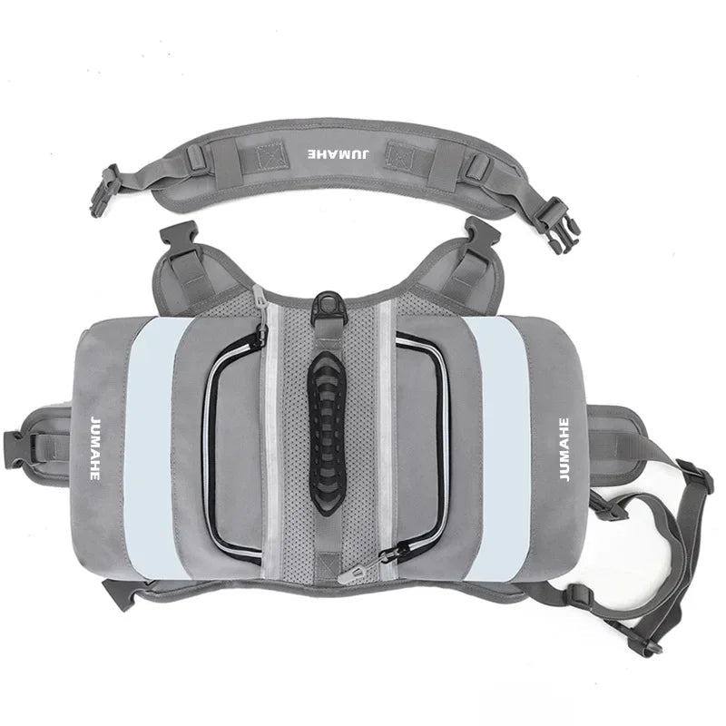 Pet Supplies Outdoor Dog Backpack Oxford Fabric Double Snack Bag Medium Large Dog Tactical Bag Waterproof Reflective Saddle Bag MonAmiFidèle