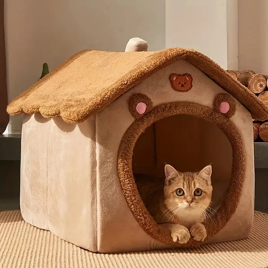 Maison pour Chat motif Ourson MonAmiFidèle