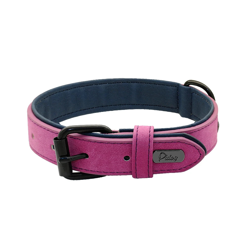 Collier cuir grand Chien MonAmiFidèle