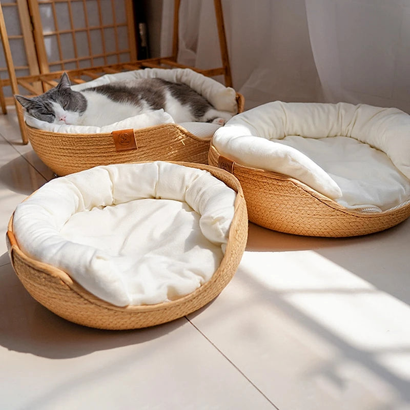 Panier en osier Chat MonAmiFidèle