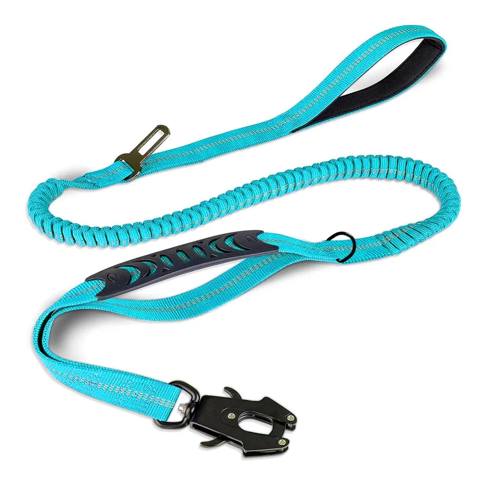 Reflective Shock Absorbing Pet Leashes with Car Seatbelt for Large Dogs Heavy Duty Tactical Bungee Dog Leash No Pull Dog Leash MonAmiFidèle