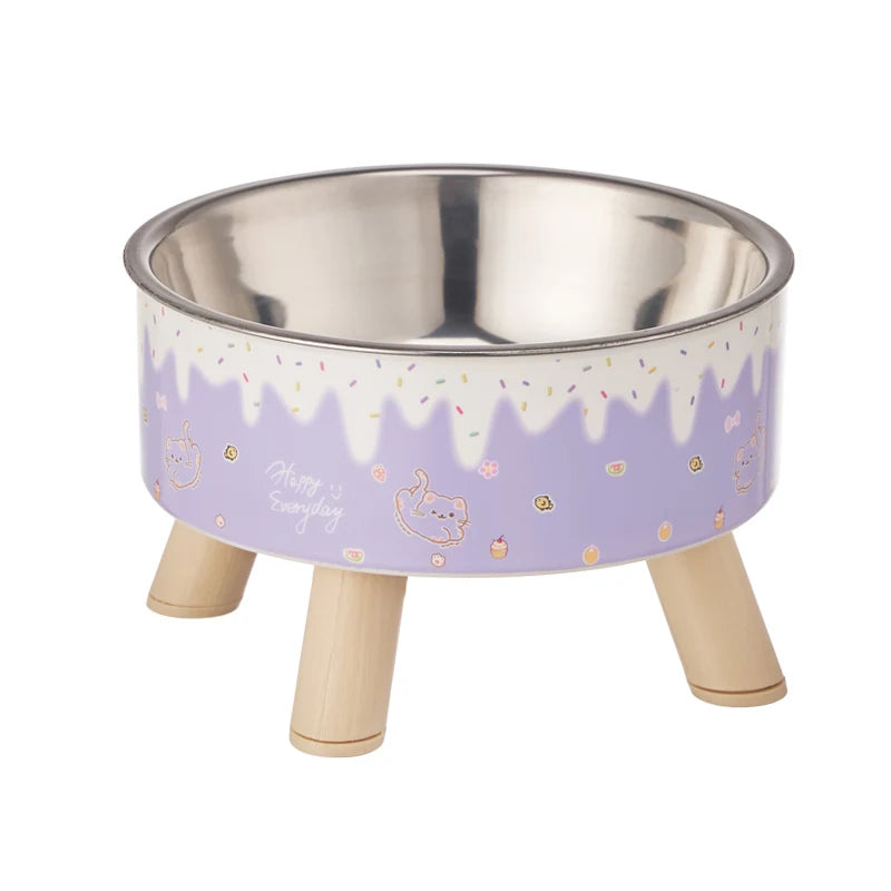 gamelle chat surélevée en Inox Kawaii MonAmiFidèle