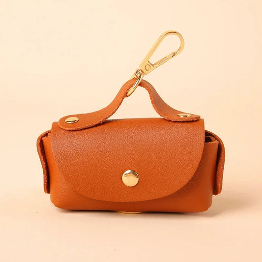 Sac a crotte cuir Orange MonAmiFidèle