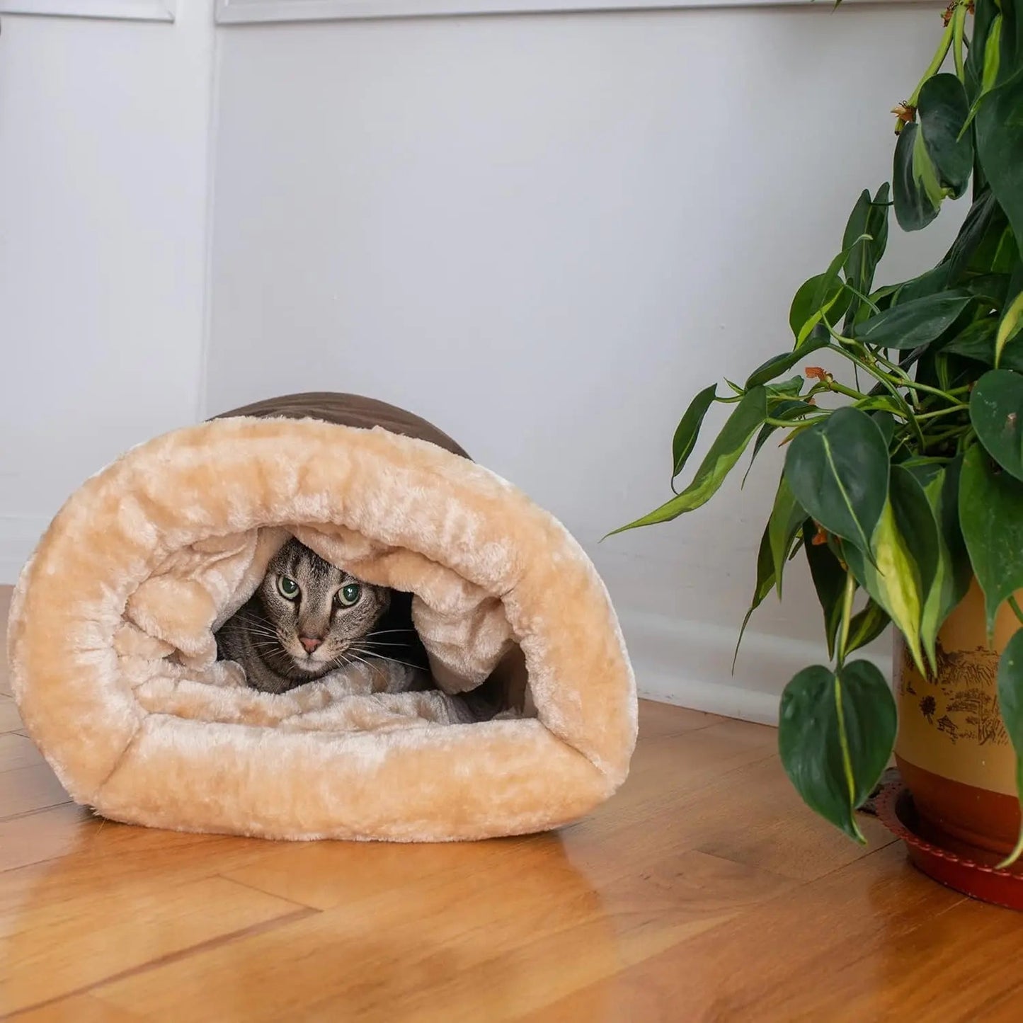 Autumn and Winter Cat Sleeping Bag Semi-enclosed Cat Nest Warm Small and Medium-sized Pet Nest Can Be Disassembled and Washed MonAmiFidèle