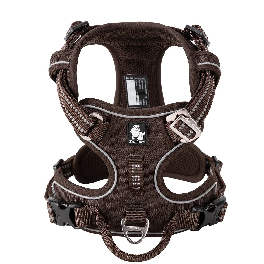 TRUE LOVE Pet Harness No Pull Nylon Reflective Dog Harness Adjustable Comfortable Control Step-in Brilliant Truelove TLH5654 MonAmiFidèle
