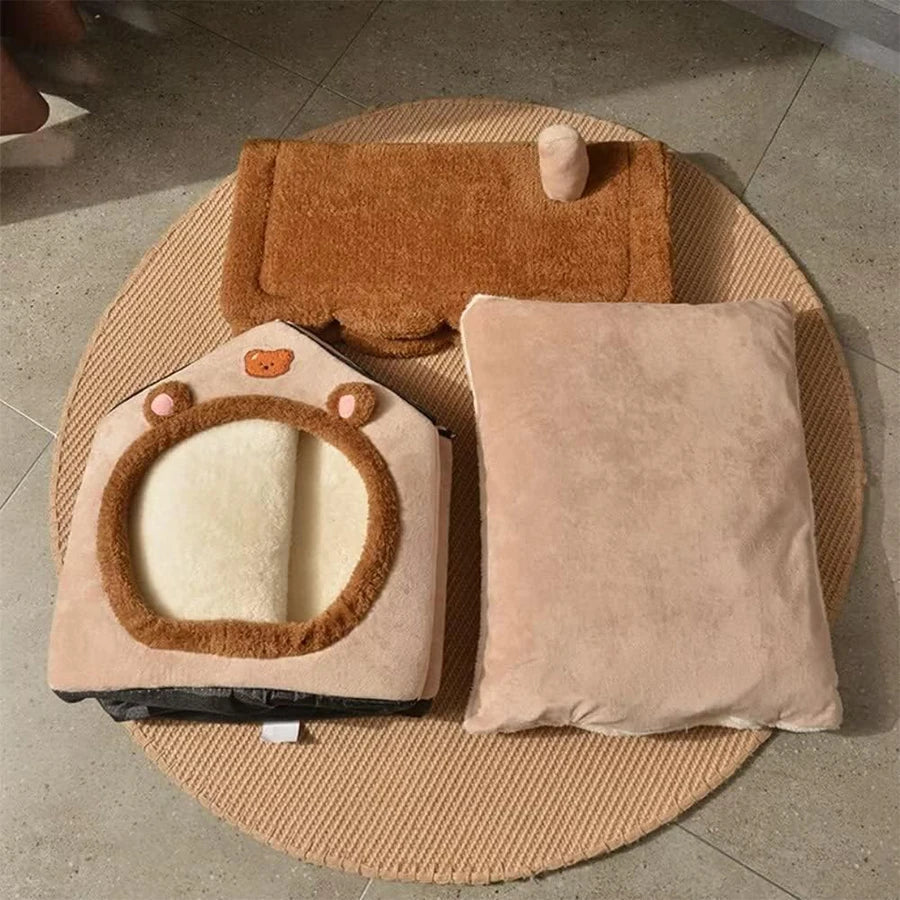 Maison pour Chat motif Ourson MonAmiFidèle
