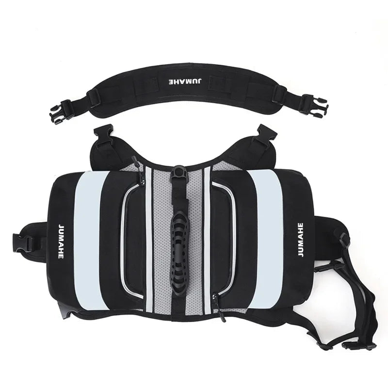 Pet Supplies Outdoor Dog Backpack Oxford Fabric Double Snack Bag Medium Large Dog Tactical Bag Waterproof Reflective Saddle Bag MonAmiFidèle