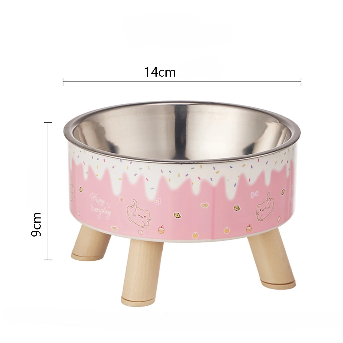 gamelle chat surélevée en Inox Kawaii MonAmiFidèle