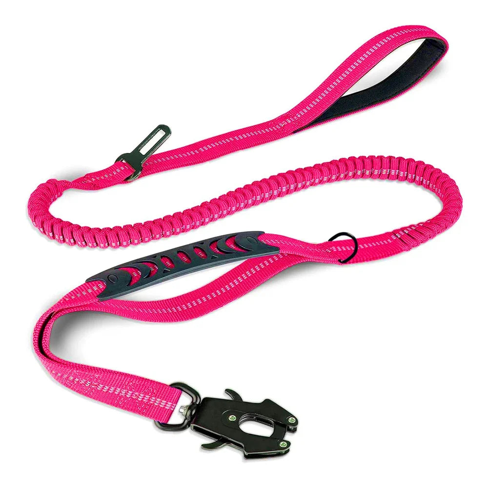 Reflective Shock Absorbing Pet Leashes with Car Seatbelt for Large Dogs Heavy Duty Tactical Bungee Dog Leash No Pull Dog Leash MonAmiFidèle
