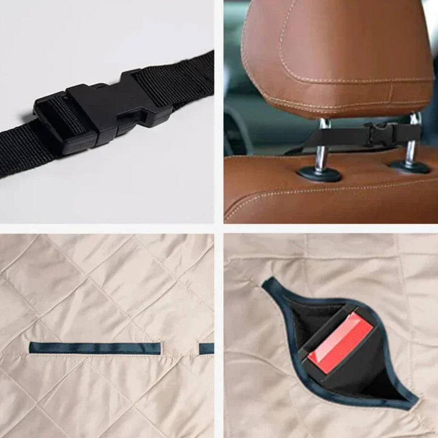 Waterproof Dog Car Seat Cover Pet Travel Carrier Mattress Designer Dog Mat Protector With Middle Seat Armrest Dog Products MonAmiFidèle