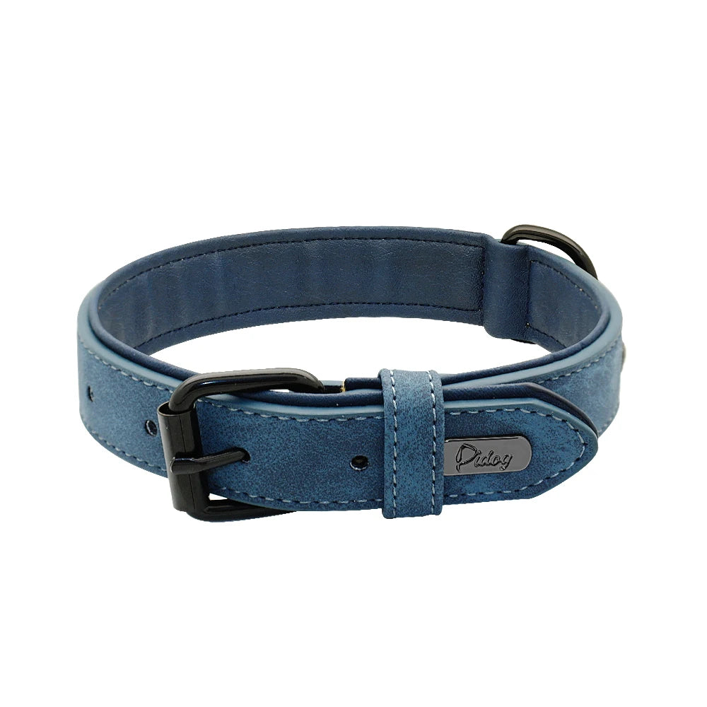 Collier cuir grand Chien MonAmiFidèle