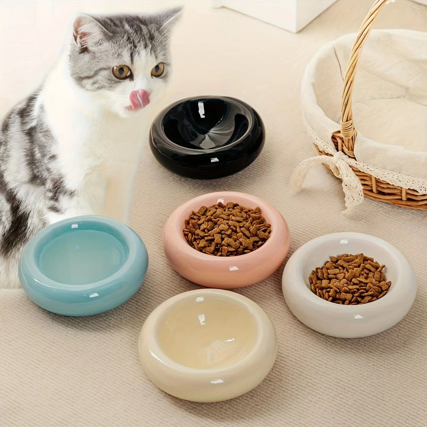Gamelle chat céramique Design rond MonAmiFidèle