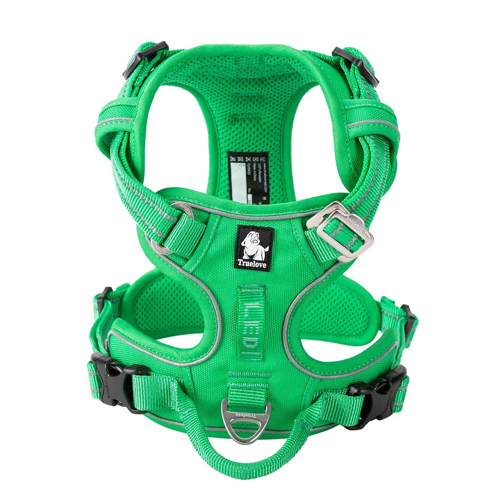 TRUE LOVE Pet Harness No Pull Nylon Reflective Dog Harness Adjustable Comfortable Control Step-in Brilliant Truelove TLH5654 MonAmiFidèle