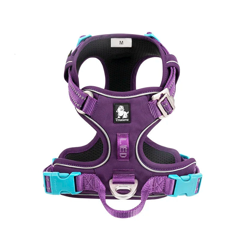 TRUE LOVE Pet Harness No Pull Nylon Reflective Dog Harness Adjustable Comfortable Control Step-in Brilliant Truelove TLH5654 MonAmiFidèle