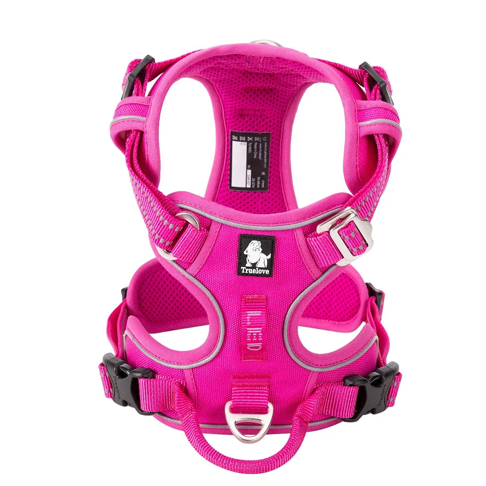TRUE LOVE Pet Harness No Pull Nylon Reflective Dog Harness Adjustable Comfortable Control Step-in Brilliant Truelove TLH5654 MonAmiFidèle