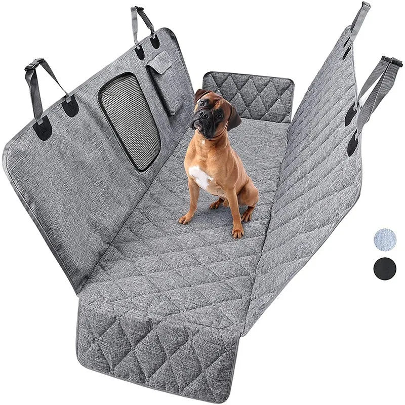 Car Seat Cover Waterproof Dog Car Seat Cover with Mesh Window and Storage Pockets Dogs Car Backseat Extender SUV Car Travel Bed MonAmiFidèle