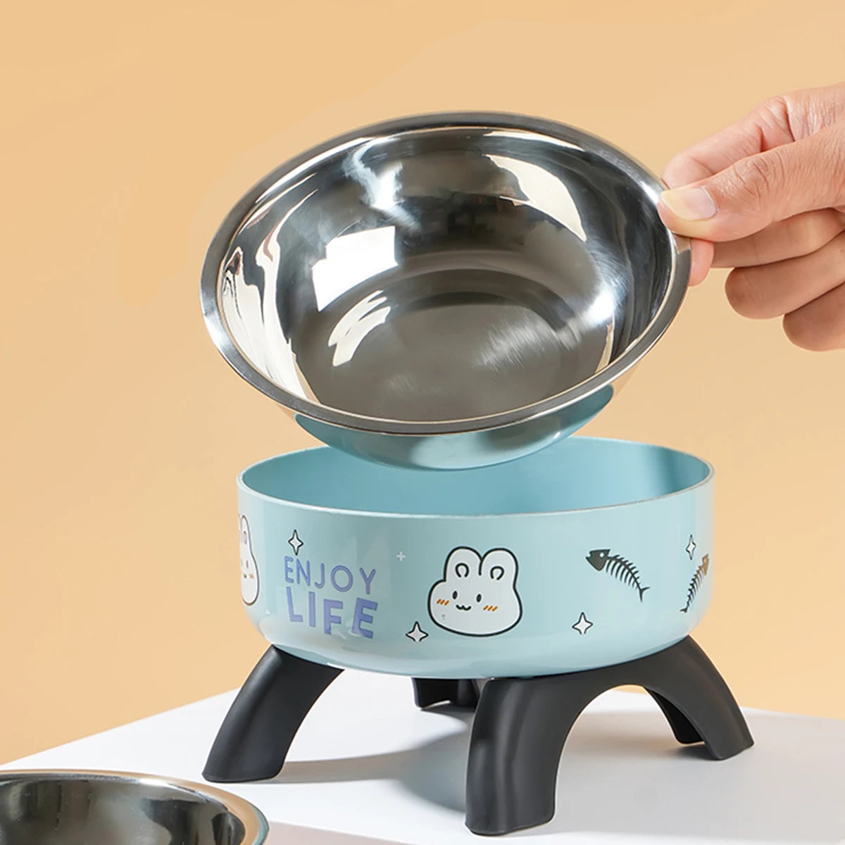 Gamelle en Inox pour Chat mignon MonAmiFidèle