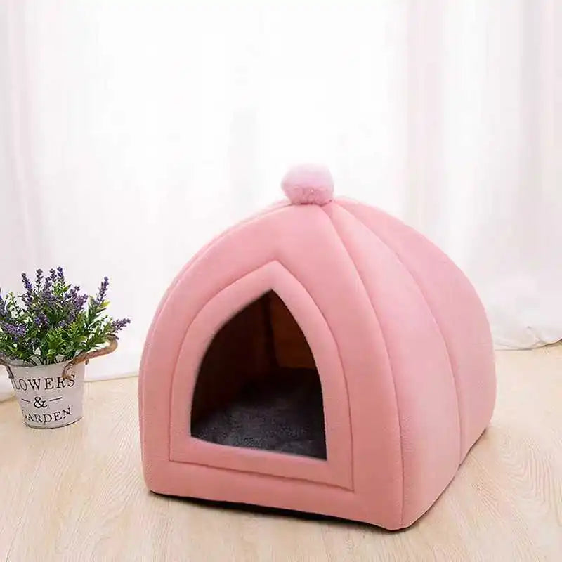 Cat Nest Autumn And Winter Warm Yurt Semi-closed Cute Cat Villa Dog Nest Can Be Opened And Washed Pet Nest MonAmiFidèle