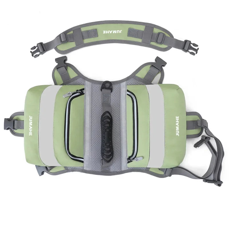 Pet Supplies Outdoor Dog Backpack Oxford Fabric Double Snack Bag Medium Large Dog Tactical Bag Waterproof Reflective Saddle Bag MonAmiFidèle