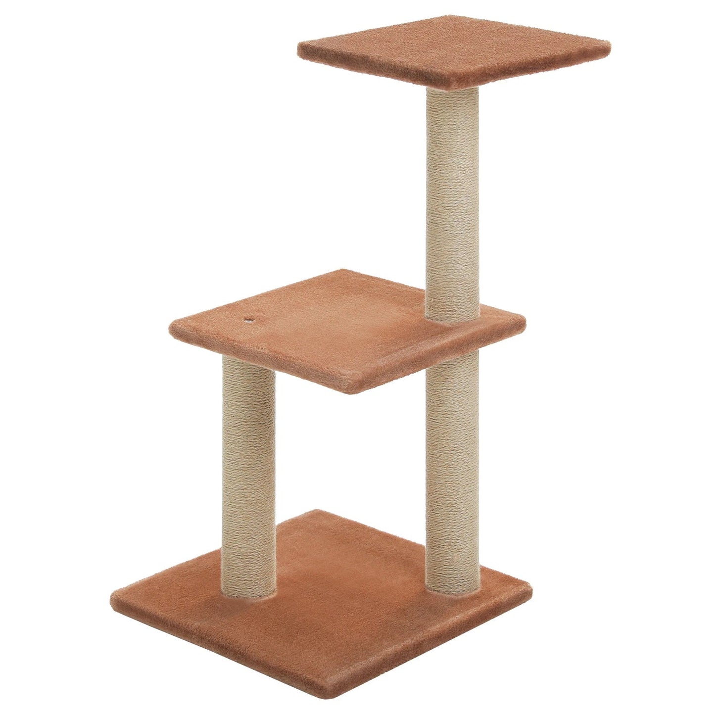 80cm Cat Tree Multi-Level Cat Tower with 3 Scratching Posts and Stable Cat Tree Base Suitable for 1-2 Indoor Cats,Grey,Brown MonAmiFidèle