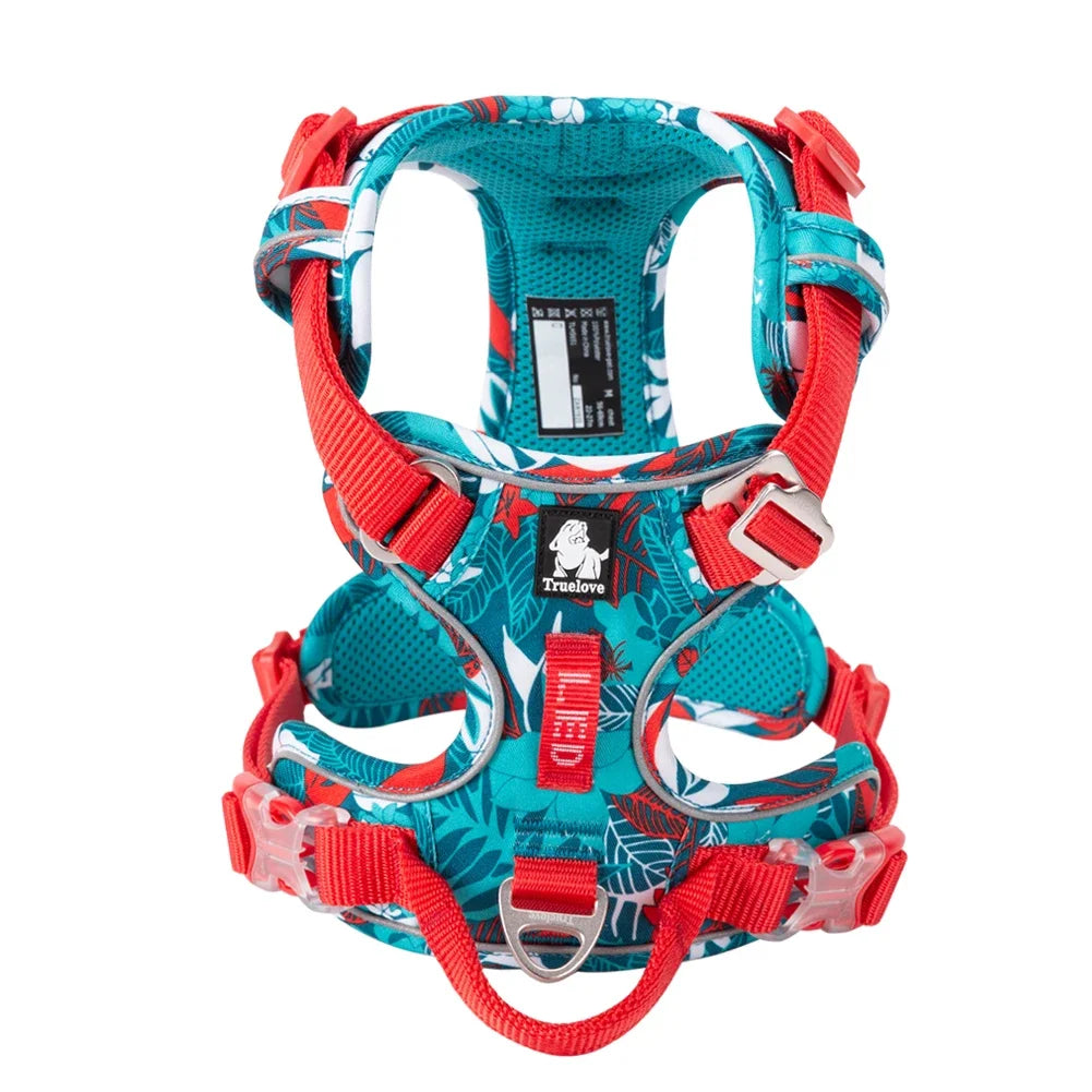 TRUE LOVE Pet Harness No Pull Nylon Reflective Dog Harness Adjustable Comfortable Control Step-in Brilliant Truelove TLH5654 MonAmiFidèle