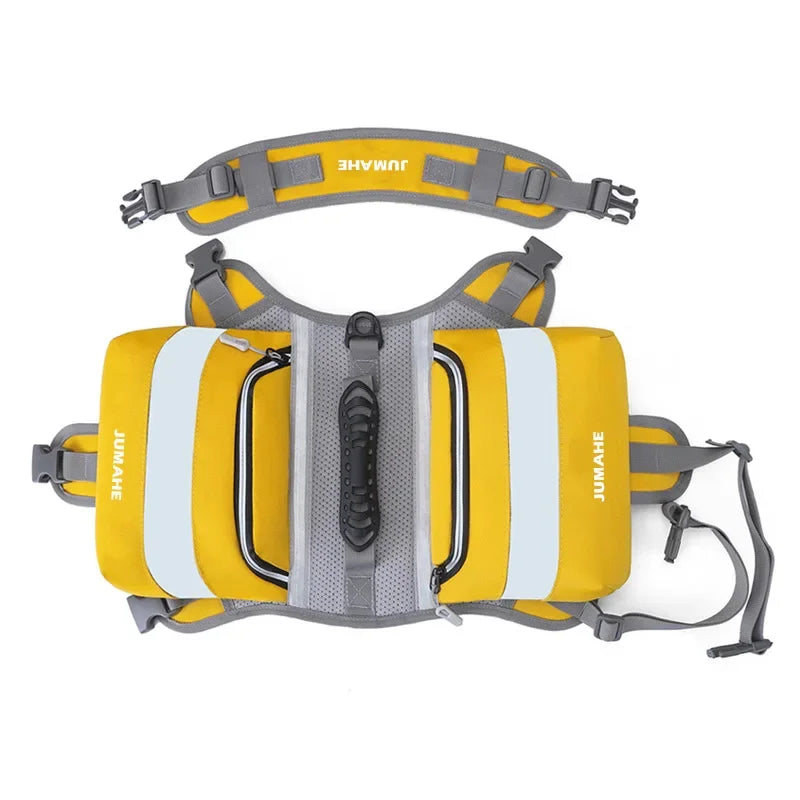 Pet Supplies Outdoor Dog Backpack Oxford Fabric Double Snack Bag Medium Large Dog Tactical Bag Waterproof Reflective Saddle Bag MonAmiFidèle
