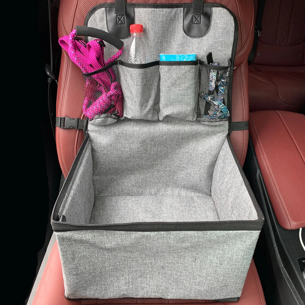 Dog Car Seat,Puppy Booster Seat for Car Front Seat with Storage Pockets,Pet Booster Car Seat for Small to Medium Dog MonAmiFidèle