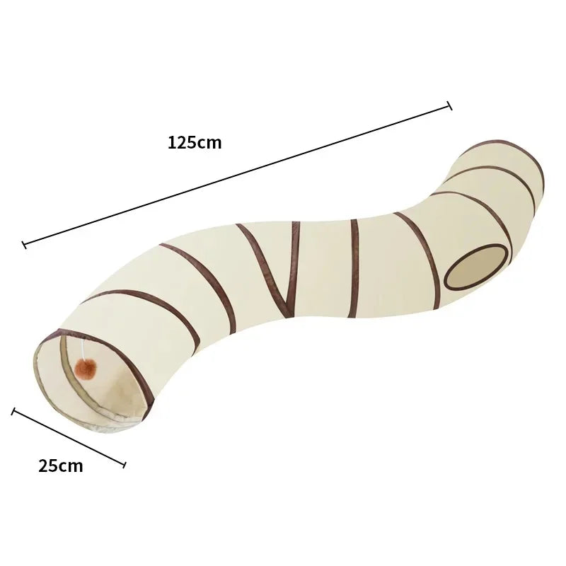 Cat Tunnel Long T/Y Ways Cat Play Tunnel Foldable Funny Interactive Indoor Play Toys Games Kitty Cubes Pet Supplies MonAmiFidèle