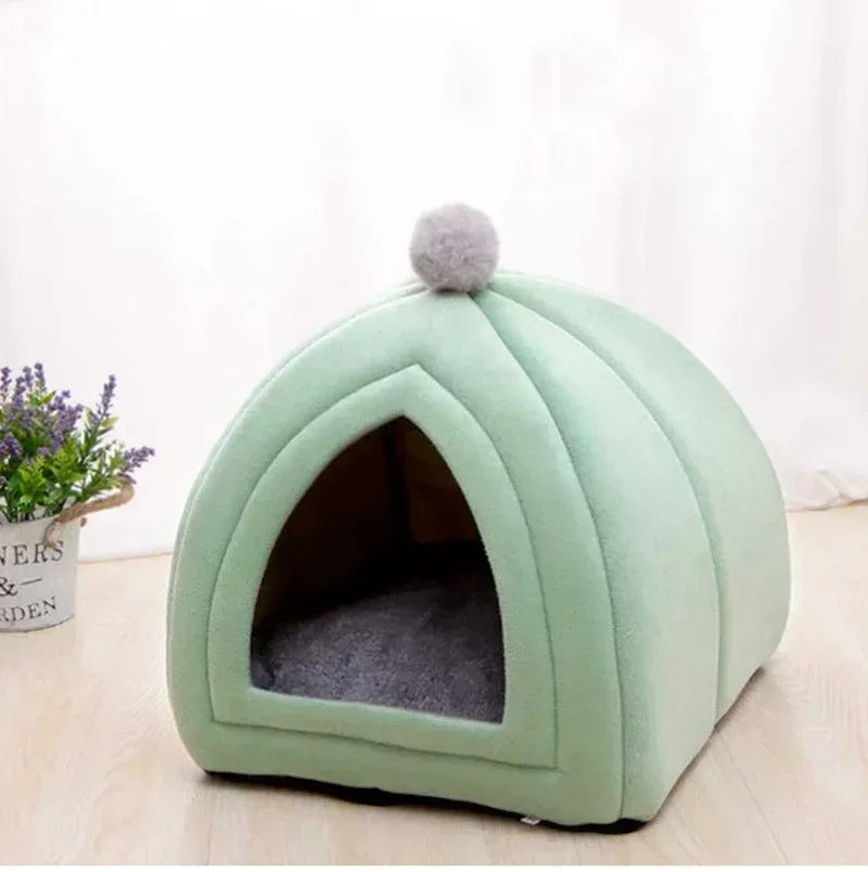 Cat Nest Autumn And Winter Warm Yurt Semi-closed Cute Cat Villa Dog Nest Can Be Opened And Washed Pet Nest MonAmiFidèle