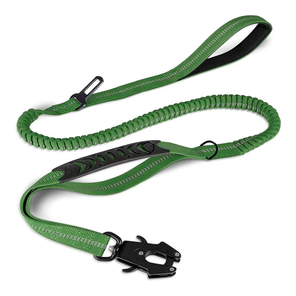 Reflective Shock Absorbing Pet Leashes with Car Seatbelt for Large Dogs Heavy Duty Tactical Bungee Dog Leash No Pull Dog Leash MonAmiFidèle