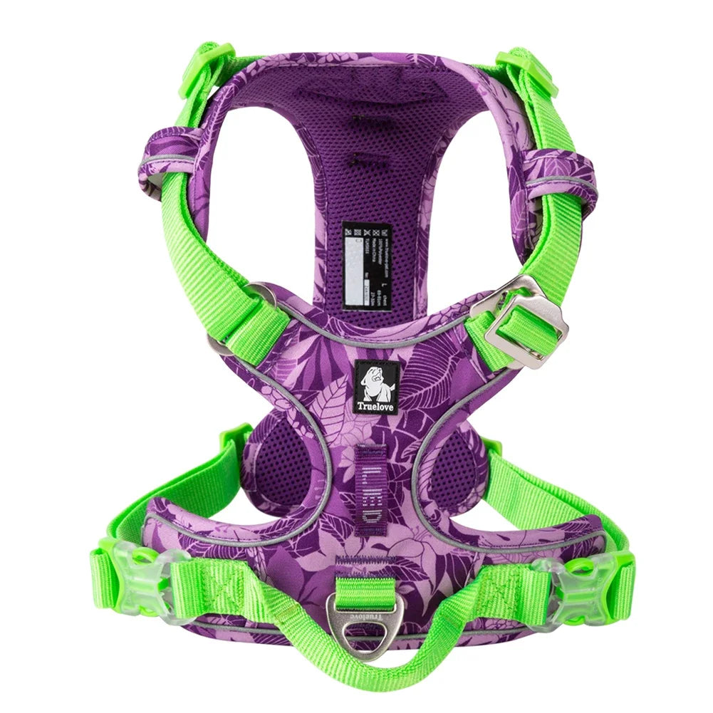 TRUE LOVE Pet Harness No Pull Nylon Reflective Dog Harness Adjustable Comfortable Control Step-in Brilliant Truelove TLH5654 MonAmiFidèle
