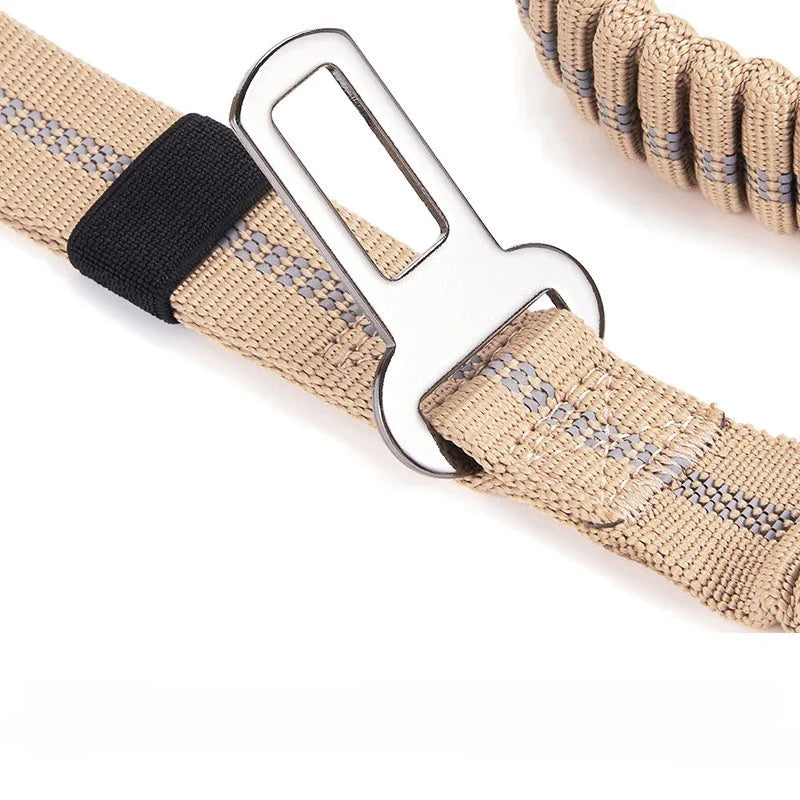 Reflective Shock Absorbing Pet Leashes with Car Seatbelt for Large Dogs Heavy Duty Tactical Bungee Dog Leash No Pull Dog Leash MonAmiFidèle