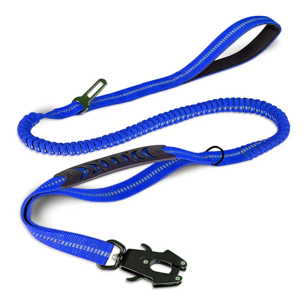 Reflective Shock Absorbing Pet Leashes with Car Seatbelt for Large Dogs Heavy Duty Tactical Bungee Dog Leash No Pull Dog Leash MonAmiFidèle
